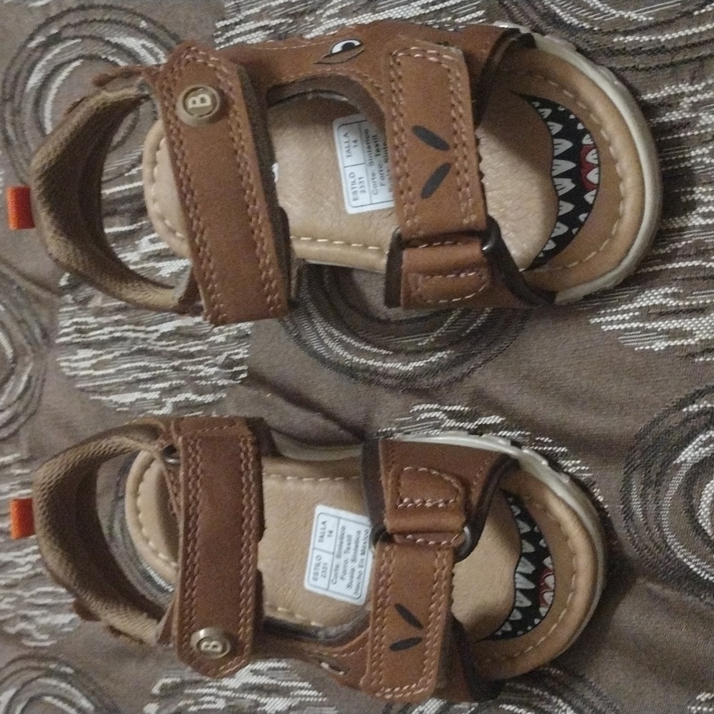 Playful Brown Kids Sandals with Fun Design